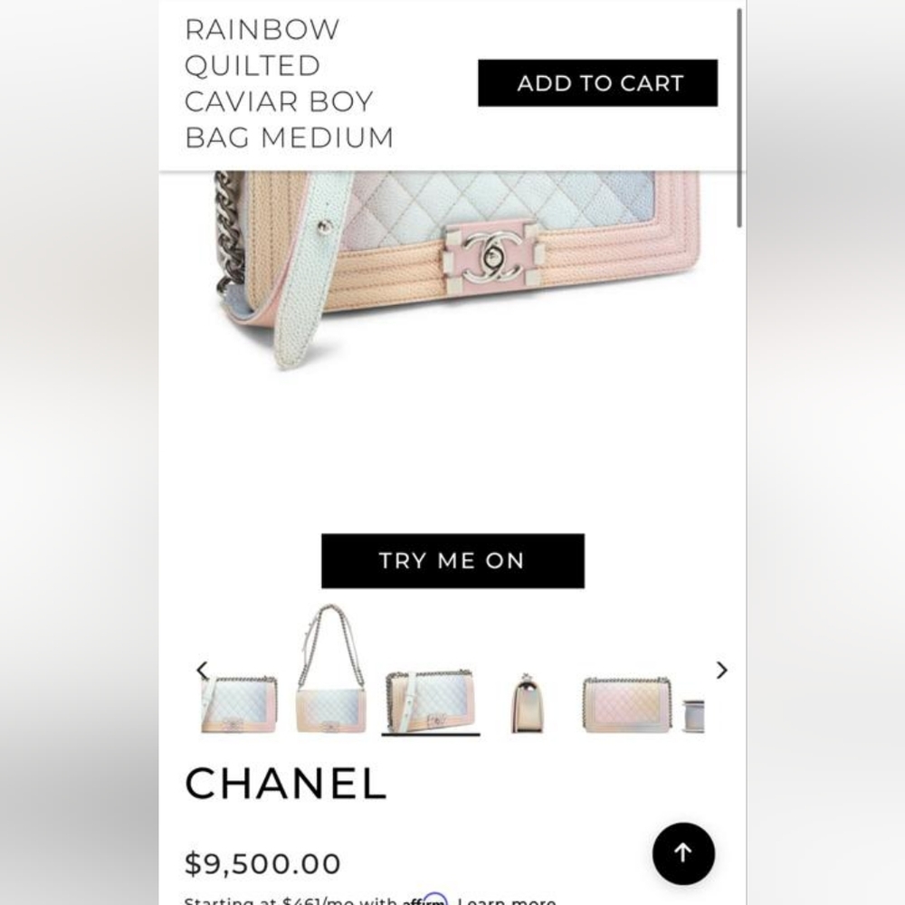 Chanel Rainbow Quilted Caviar Boy Bag Medium-Limited Edition - Picture 5 of 5
